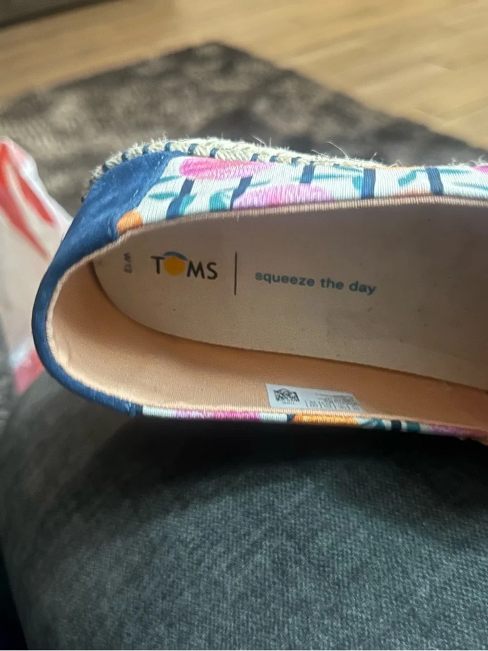Toms Women's Canvas Espadrilles in Pink & Orange Fruit Print